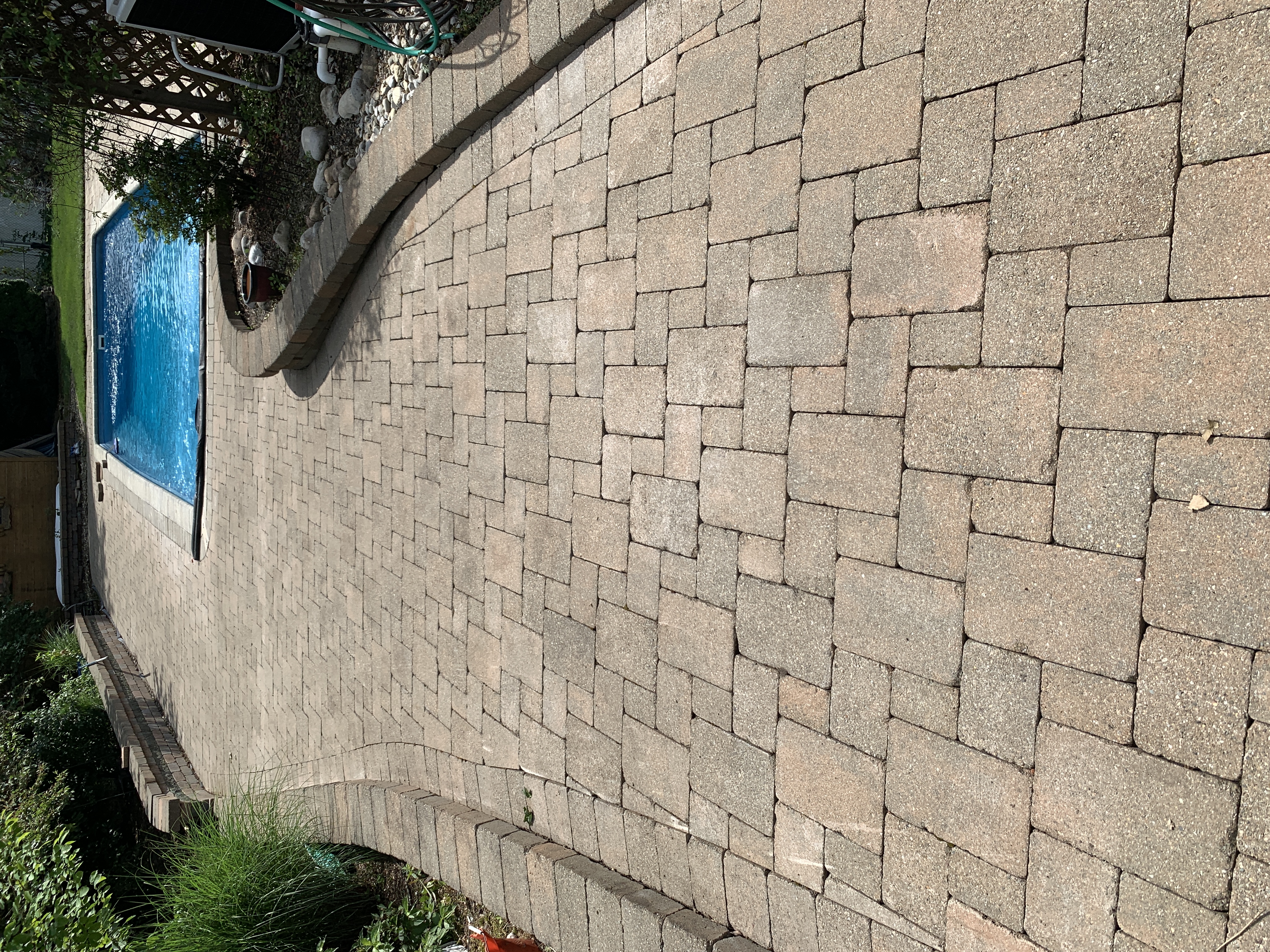Driveway after pressure washing